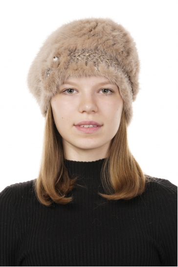 Шапка женская из норки